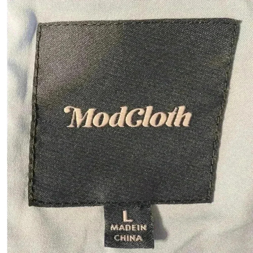 Modcloth Peachy Queen High Low Midi Dress Blue Colorblock Striped Zip Back Large - Picture 5 of 10